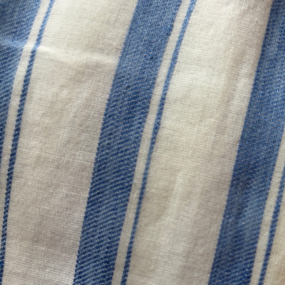 MASSIMO DUTTI Blue and White Striped Men's Shirt Size XL - Picture 3 of 4